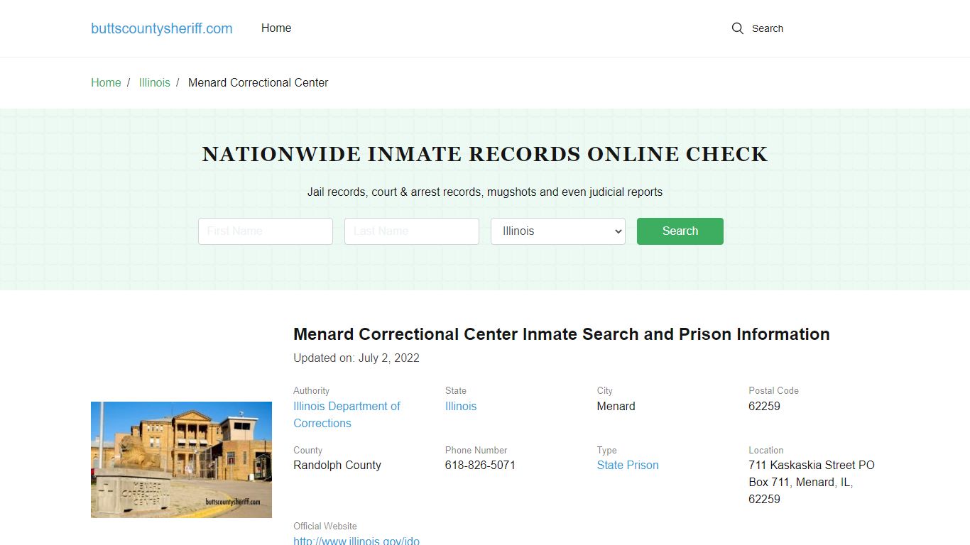 Menard Correctional Center Inmate Search, Visitation, Phone no ...